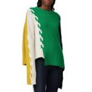 Suéter Jersey Monse Lana Multi Patchwork Asimétrico Bloque de Color Tejido con Cable XL - Imagen 1 de 7