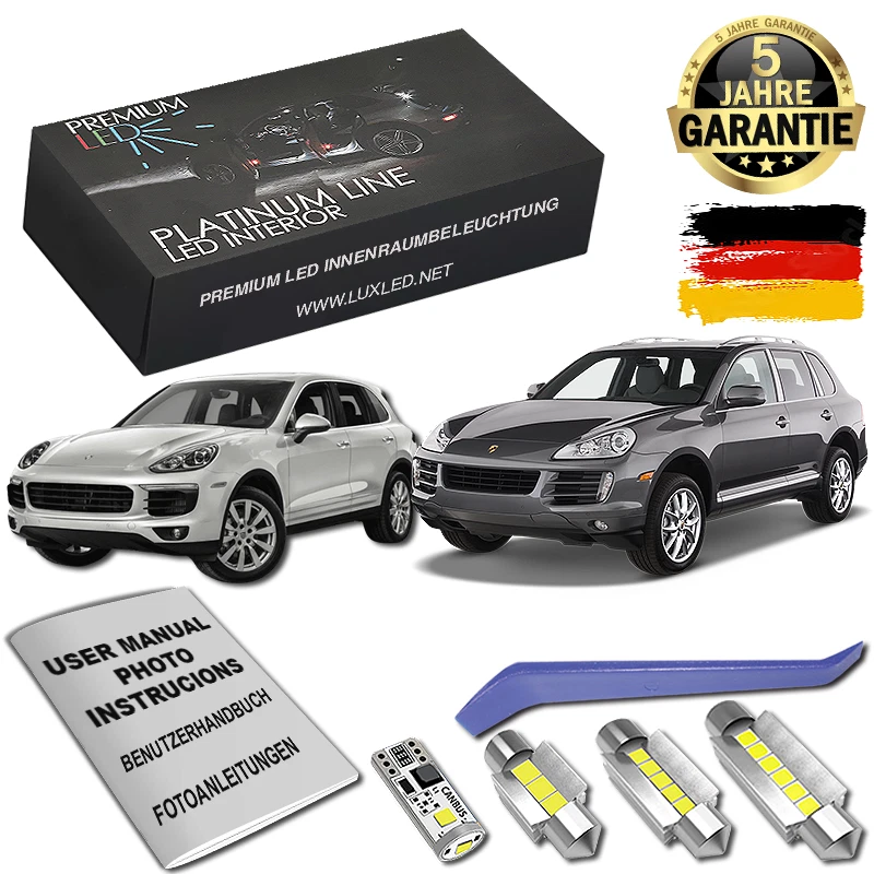 Juego de luces interiores LED PORSCHE CAYENNE 958 9PA 92A 9YA 16 SMD Canbus blanco Foto 1 de 4