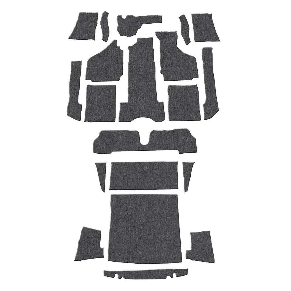 Juego de alfombras VW Ghia 1956-1968 sedán completo gris carbón bucle Foto 1 de 1