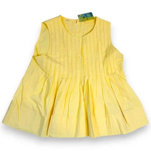 Plissee-Tanktop Damen M mit Schößchen gelb Leibhöhe und Glanz neu mit Etikett - Bild 1 von 12