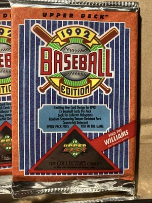 (10) 1992 cubierta superior béisbol paquetes sellados de fábrica⚾️ “find the ted” chase⭐️ hof Foto 1 de 4