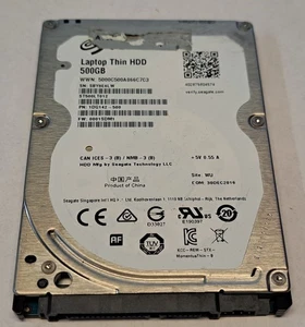 500GB Laptop Thin HDD ST500LT012 2,5" SATA Festplatte - Bild 1 von 3