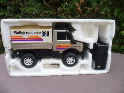 Vintage 1982 RC Nikko Mercedes Unimog LKW Rallye Paris-Dakar 1:16 Startnr. 380 - Bild 1 von 4