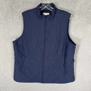 Orvis Vest Womens Large Blue Quilted Full Zip Hiking Outdoors Lightweight - Picture 1 of 5