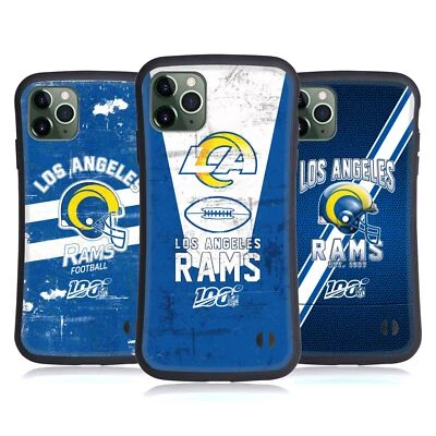 OFFICIAL NFL LOS ANGELES RAMS LOGO ART HYBRID CASE FOR APPLE iPHONES PHONES - Image 1 of 4