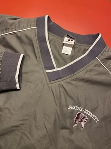 Badger Sport Mens XL Gray Pullover V Neck Athletic Windbreaker Jacket - Picture 1 of 5