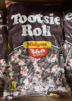 Tootsie Roll Chocolatey Midgees Original 38,8 oz Bolsa 360 Peças 2,42 lb. Doces - Imagem 1 de 4