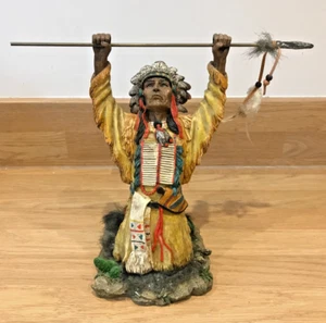 Vintage Native American Tribal Chief 10" Ornament - Picture 1 of 4