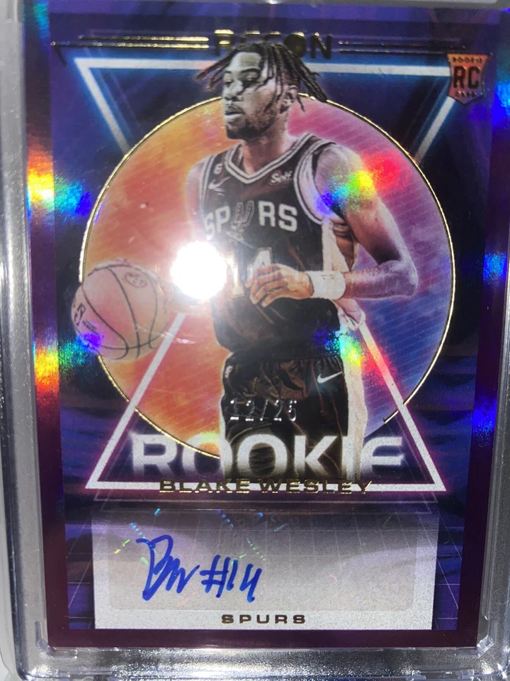2022-23 Panini Recon Blake Wesley RC Auto 12/25 San Antonio Spurs #RRS-BWS - Image 1 of 2
