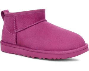 NEW IN BOX UGG Classic Ultra Mini MANGOSTEEN Size 8 Pink Purple Ankle Boots - Picture 1 of 14