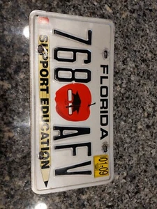 2009 FLORIDA SUPPORT EDUCATION LICENSE PLATE # 768 AFV - Picture 1 of 10