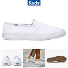 Keds Double Decker Canvas White Slip On Sneakers w/ Rubber Outsole Size UK 3-8.5