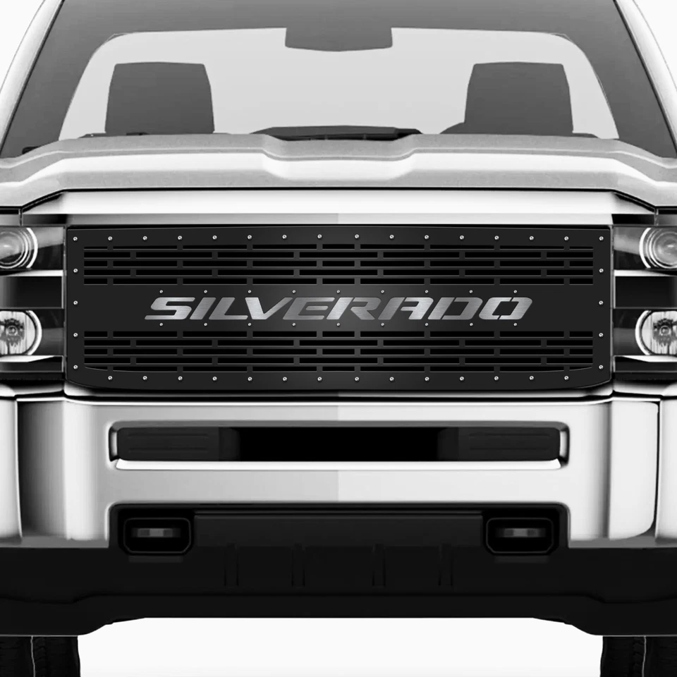 300 INDUSTRIES Steel Grille for 2015-2019 Chevy Silverado 2500 3500 HD - SILVER — 第 1/2 张图片