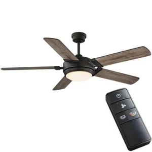 Home Decorators Ceiling Fan 3-Speeds AC-Motor w/ Light Dimmable Remote Bronze - Picture 1 of 12