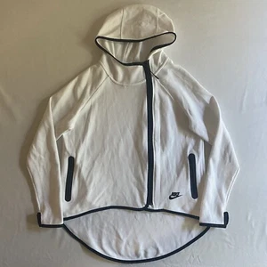 Nike Tech Fleece Cape Hoodie Womens Small White Full Zip Windrunner Sweatshirt - Picture 1 of 14