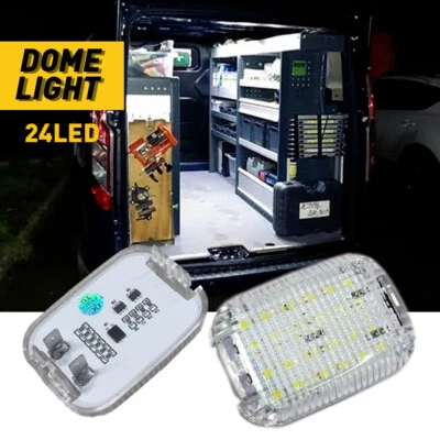 For Ford 2015-2024 Transit 150 250 350 2pcs Clear Cargo 24LED Van Dome Light US - Imagem 1 de 4