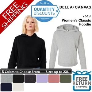 🔥 Bella + Canvas Woman Classic Hoodie Sweatshirt Pre-shrunk Up To 2XL 7519 - Picture 1 of 40