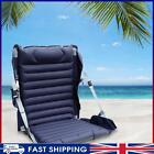 UK Camping Inflatable Folding Chair Outdoor Picnic Beach Cushion (Navy Blue)