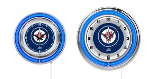 NHL - Anillo doble de neón Winnipeg Jets, logotipo reloj logotipo logotipo equipo de hockey logotipo - Imagen 1 de 9