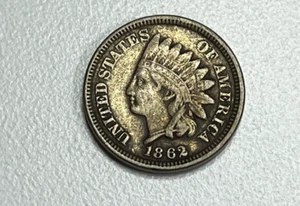 Penny centesimo testa di indiano 1862 ottime condizioni bel rame nichel pronto per la spedizione #916 - Foto 1 di 2