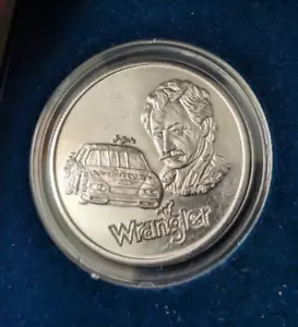 Dale Earnhardt Official Commemorative Sam Bass Silver Plated Coin Wrangler - Picture 1 of 3