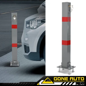 Folding Parking Barrier Lockable Car Bollard Driveway Car Safety Security Post - Picture 1 of 12