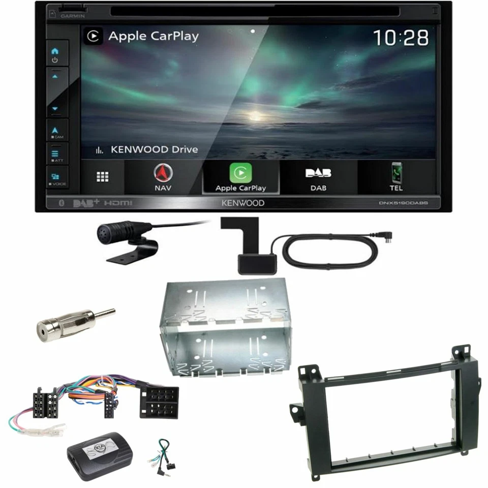 Kenwood DNX-5190DABS Navi Carplay USB MP3 Einbauset für Mercedes Vito Viano W639 - Bild 1 von 1