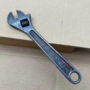 Vintage Utica Tools NY Adjustable Crescent Wrench 8" Made In USA Good Shape - Picture 1 of 10