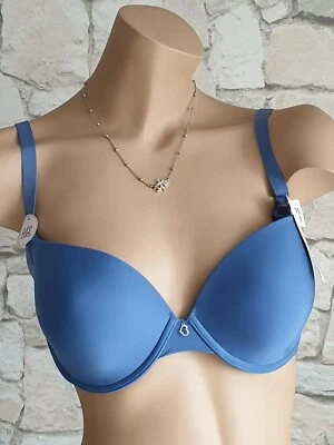 Beedees Pure Day WHP Schalen BH mit Bügel gefüttert blau Gr 75D 80C - Bild 1 von 4