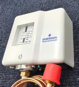 Emerson PS1-X5K Hi Press. Control. Adj. 6-32, 1/4" female flare Nut. Auto Reset - Picture 1 of 8