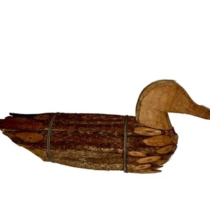 Wood Carved Duck Body of Bound Sticks American Folk Art Decoy / Figurine Fun - Picture 1 of 11