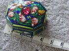 19th Century Antique Indian Silver And Enamel Floral Design Trinket Box