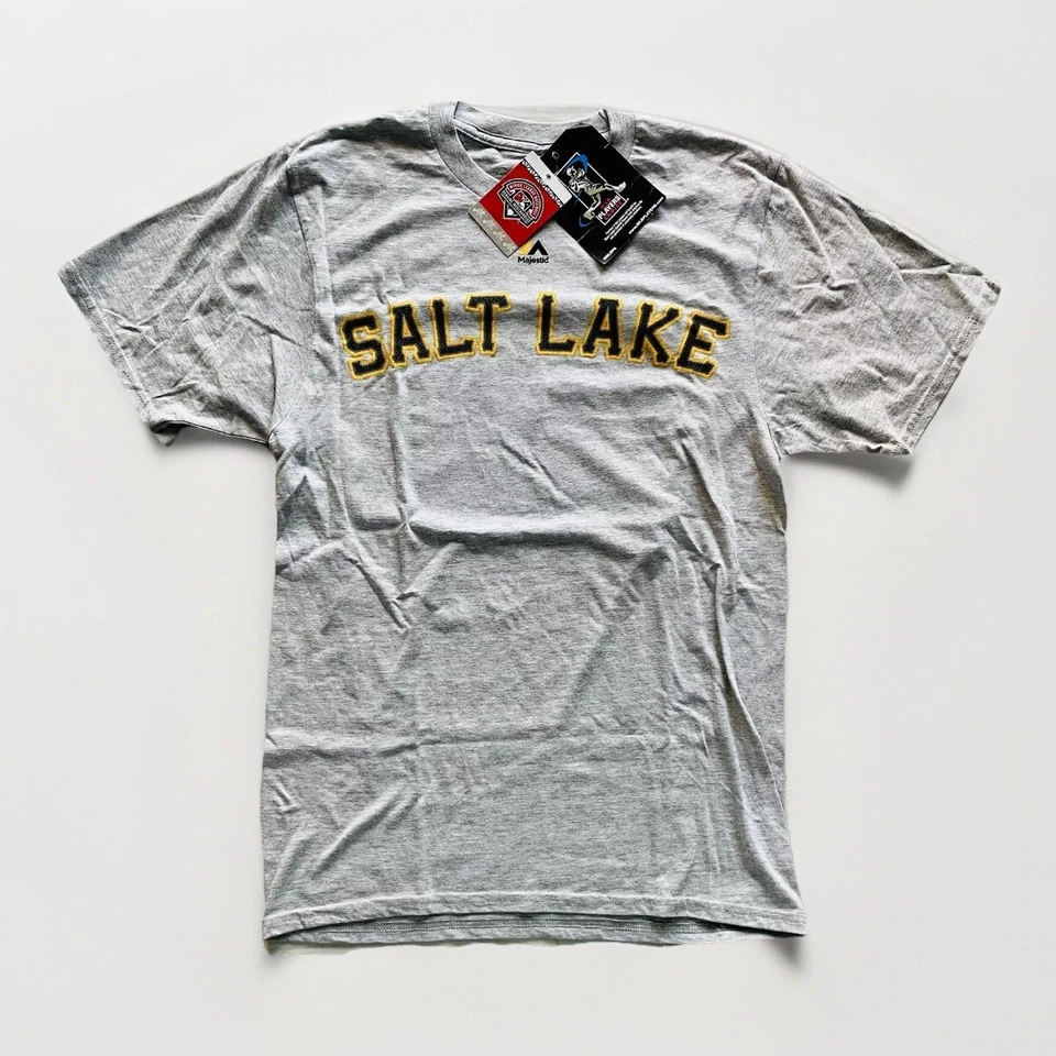 Camisa de beisebol Majestic Minor League Salt Lake City Bees Mike Trout #23 - Pequena - Imagem 1 de 4