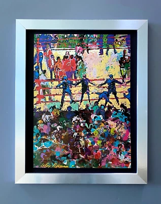 LeRoy Neiman 盒子 1974 年签名波普艺术装裱全新 11x14 LS — 第 1/3 张图片