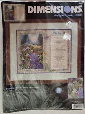 Dimensions Stamped Cross Stitch Kit PSALM 23 Christian Religious Bible 14"X11"
