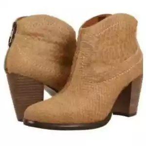 UGG Boots 8 CHARLOTTE SNAKE Calf Hair MOONBEAM Shearling Ankle Booties NWT - Picture 1 of 2