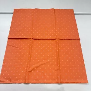vintage moda fabric 20x43 orange polka dots cotton beyond bella - Picture 1 of 8