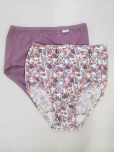 Jockey Size 5 Small Elance Briefs 100% Pure Soft Cotton Pack Of 2 Florial New - Picture 1 of 9
