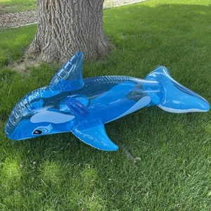 Intex Wet Set 2001 Inflatable Lil Orca Whale Ride-On 64” x 30" w/ mod open valve - Picture 1 of 13