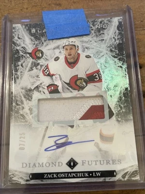 2024-25 Black Diamond Futures Premium Relic /25 Zack Ostapchuk Rookie Auto RC - Image 1 of 2