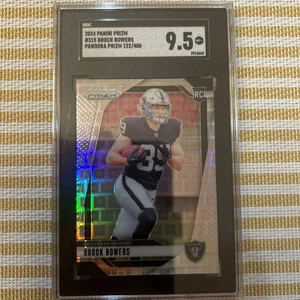 BROCK BOWERS SP 2024 Panini Prizm PANDORA SILVER Prizm RC #315 BGS 9.5 GEM MINT - Picture 1 of 7