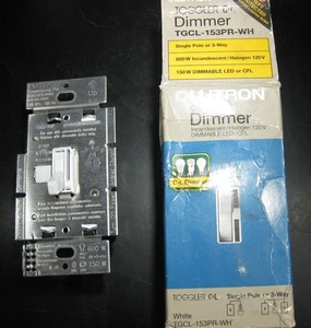 Lutron TGCL-153P-WH Kippschalter 150W einpolig/3-fach LED Dimmschalter - Bild 1 von 2