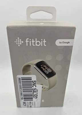 Fitbit Charge 6 Advanced Fitness & Health Tracker prata/porcelana - caixa aberta - Imagem 1 de 4