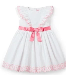 American Girl Bitty Baby Happy Birthday Outfit weiß Ösen Kleid Größe 5t Frühling - Bild 1 von 7