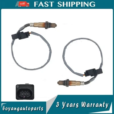2Pcs Up+Down Oxygen Sensor For Volkswagen 2013-2014 Beetle 2010-2014 Golf 2.0L - Image 1 of 4