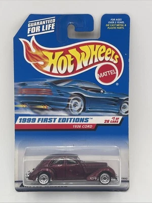 Hot Wheels 1999 Primeras Ediciones Serie Borgoña 1936 CORD #649 Totalmente Nuevo Foto 1 de 4