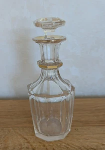 Biedermeier Karaffe mit Stöpsel 18 cm. Gold Bemalung - Picture 1 of 4