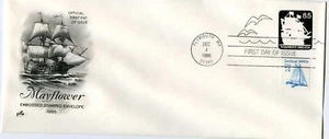 U610 8,5c Mayflower geprägter Umschlag #10 Artcraft FDC - Bild 1 von 1