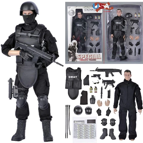 1:6 Scale SWAT Soldier Action Figures Military Model Toy Kids Christmas Gifts Cover