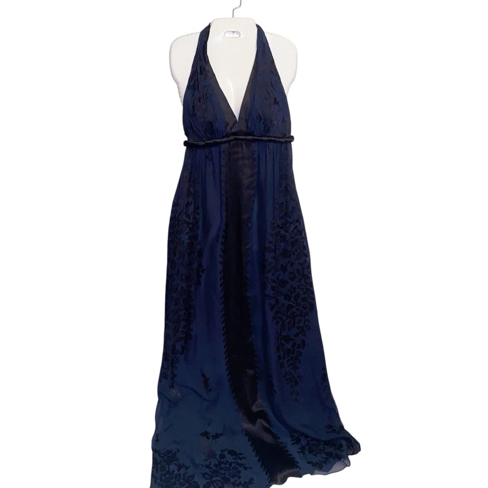 Kay Unger Dress Womens Size 2 Velvet Burnout Silk Prom Formal Fairy Whimsigoth - Image 1 of 4